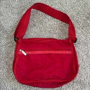 Lesportsac Red Nylon Purse Crossbody Bag